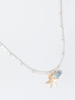 PARFOIS Collar Con Charms Y Resina Naranja Fashion