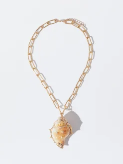 PARFOIS Collar Con Concha Dorado Sale