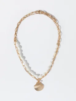 PARFOIS Collar Con Conchas Dorado Cheap