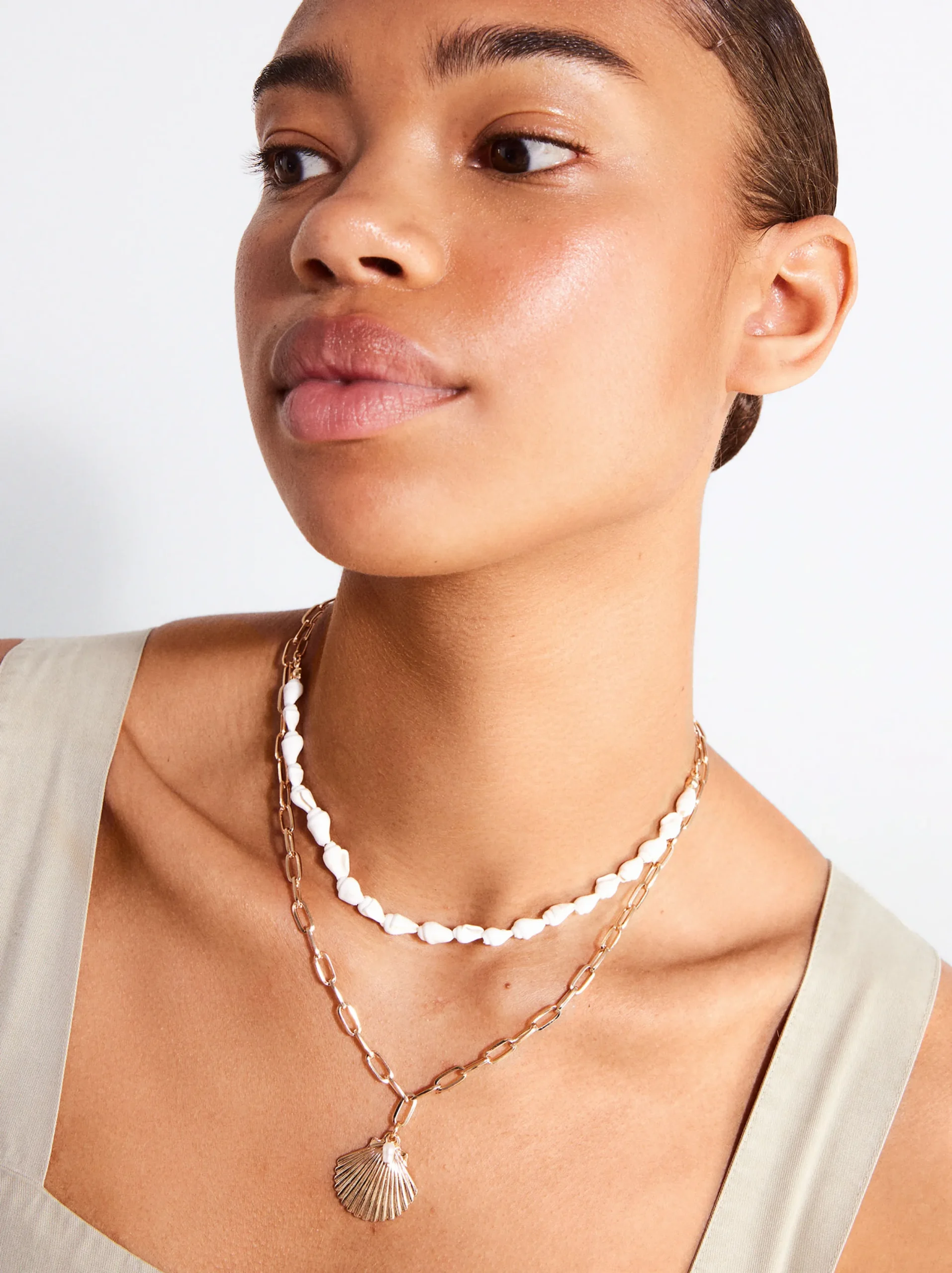 PARFOIS Collar Con Conchas Dorado Cheap