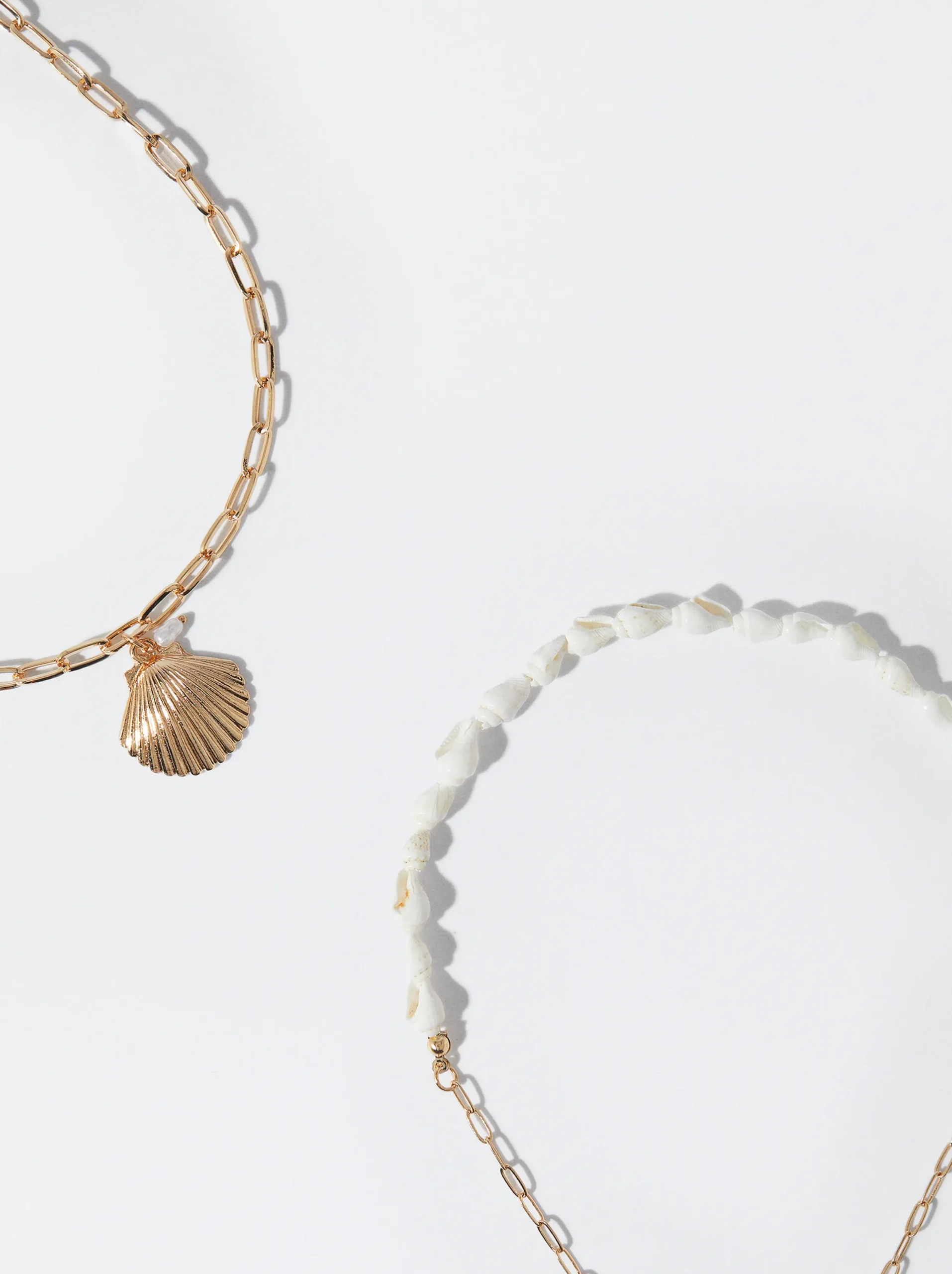 PARFOIS Collar Con Conchas Dorado Cheap