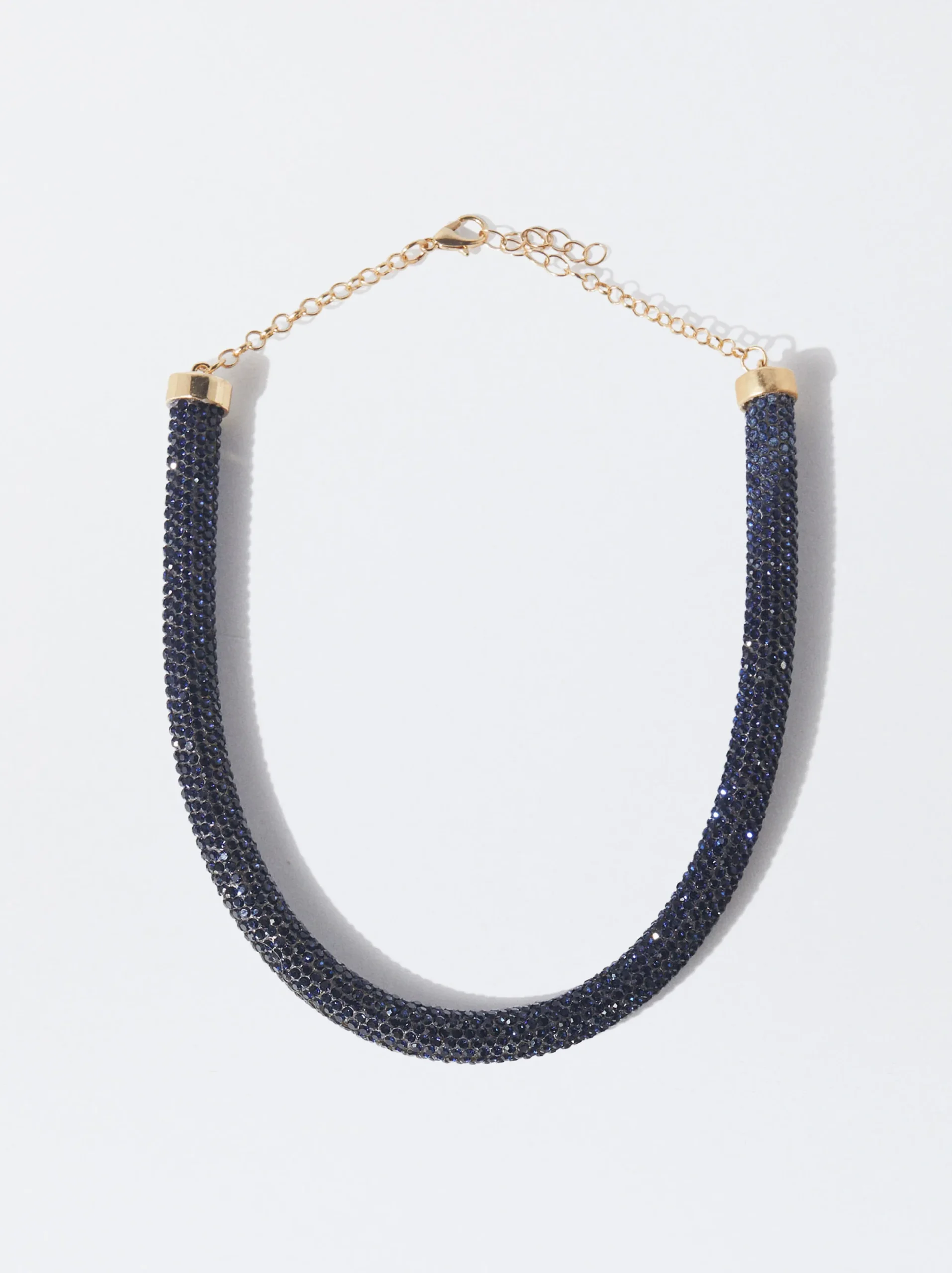 PARFOIS Collar Con Cristales Azul Flash Sale