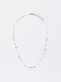 PARFOIS Collar Con Estrellas Plateado Sale