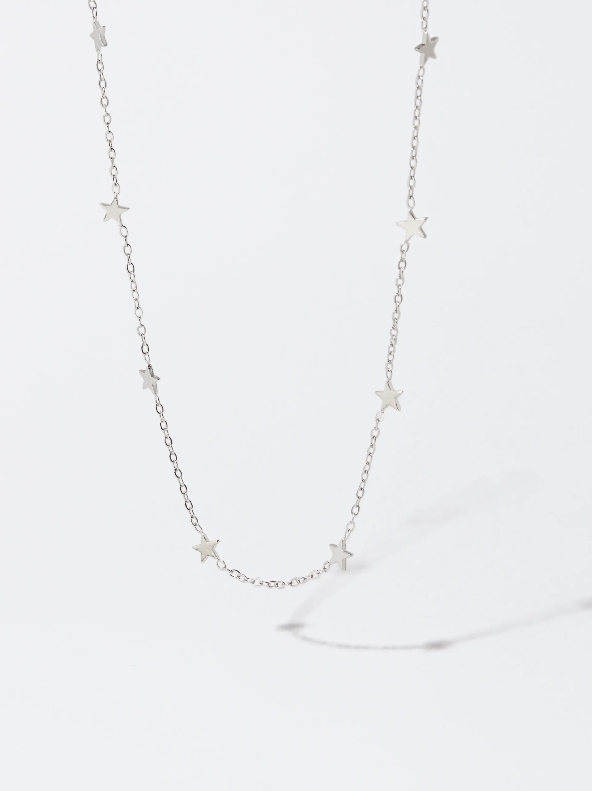 PARFOIS Collar Con Estrellas Plateado Sale