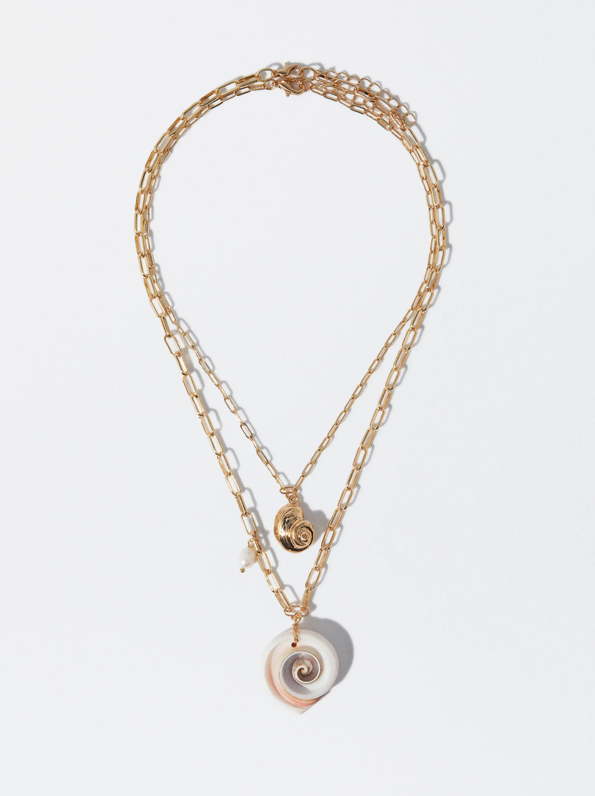 PARFOIS Collar Con Perla De Agua Dulce Dorado Cheap