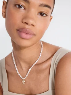 PARFOIS Collar Con Perlas Dorado Discount