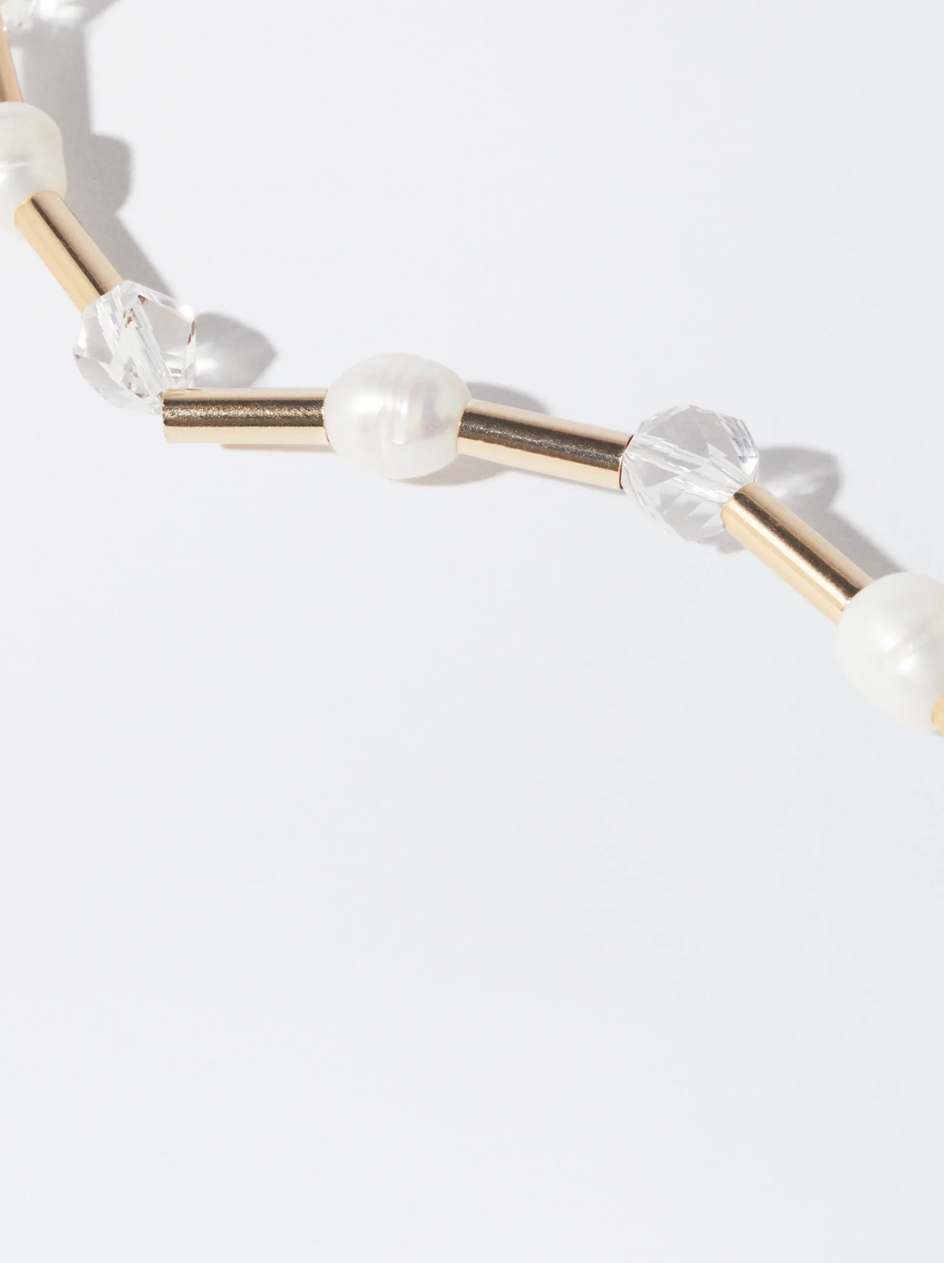PARFOIS Collar Con Perlas Blanco Hot