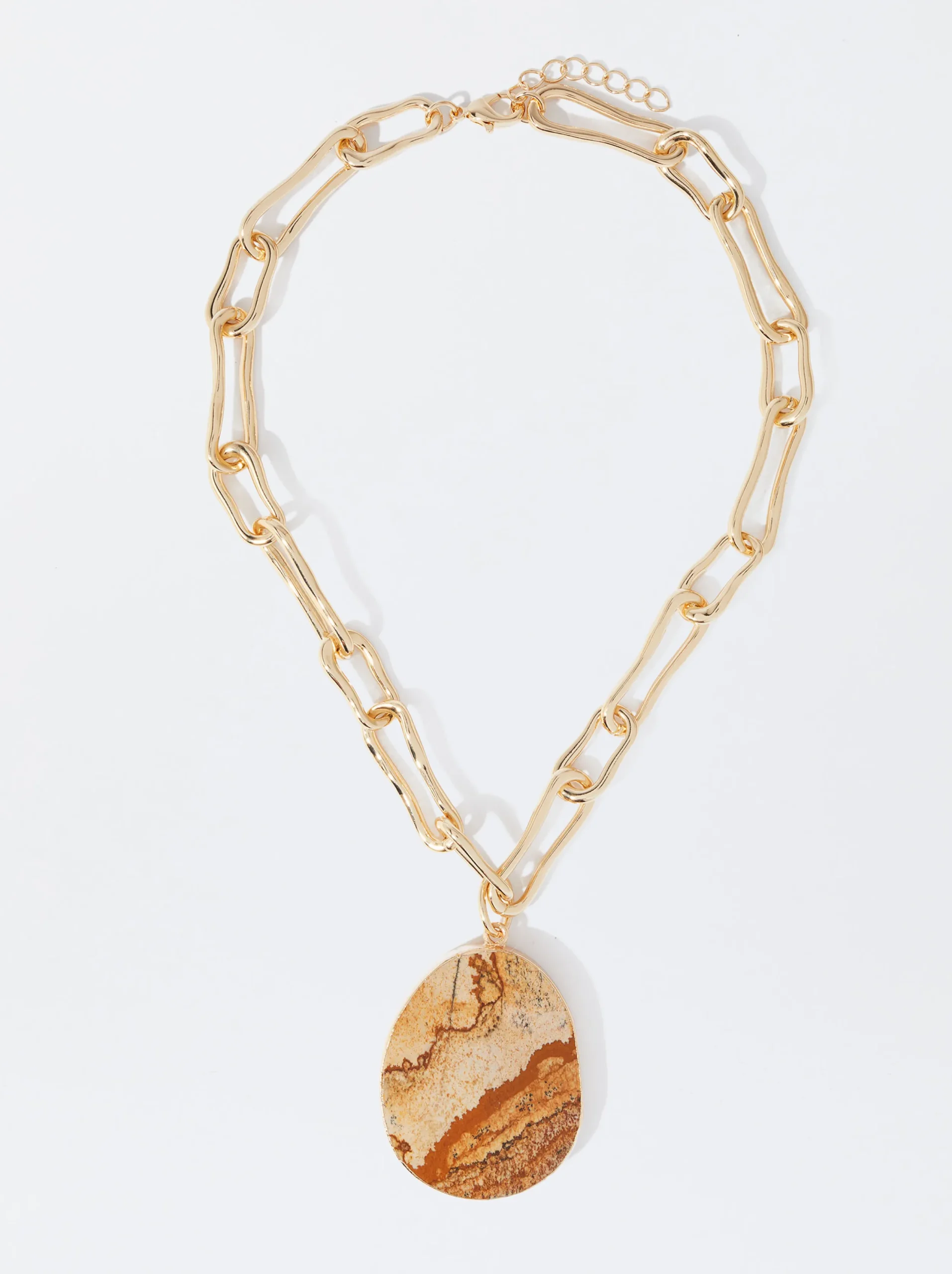 PARFOIS Collar Con Piedra Marrón Hot