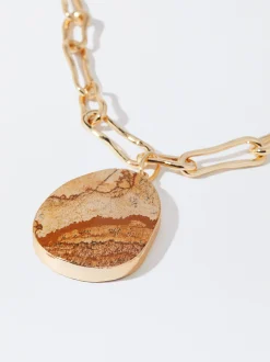 PARFOIS Collar Con Piedra Marrón Hot
