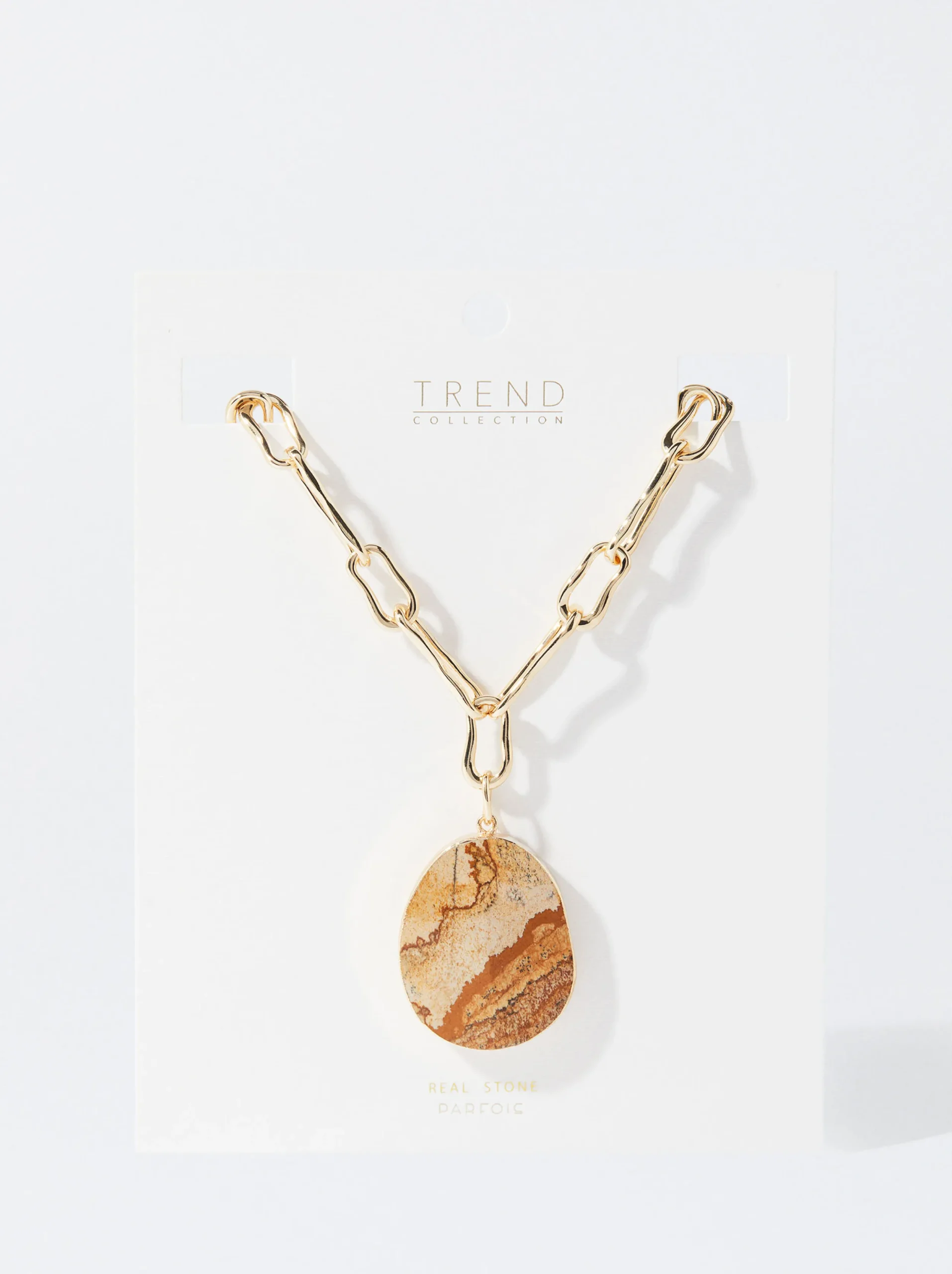 PARFOIS Collar Con Piedra Marrón Hot