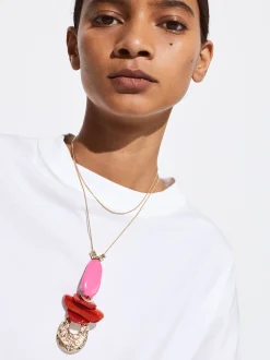 PARFOIS Collar Con Piedra Y Resina Multicor Store