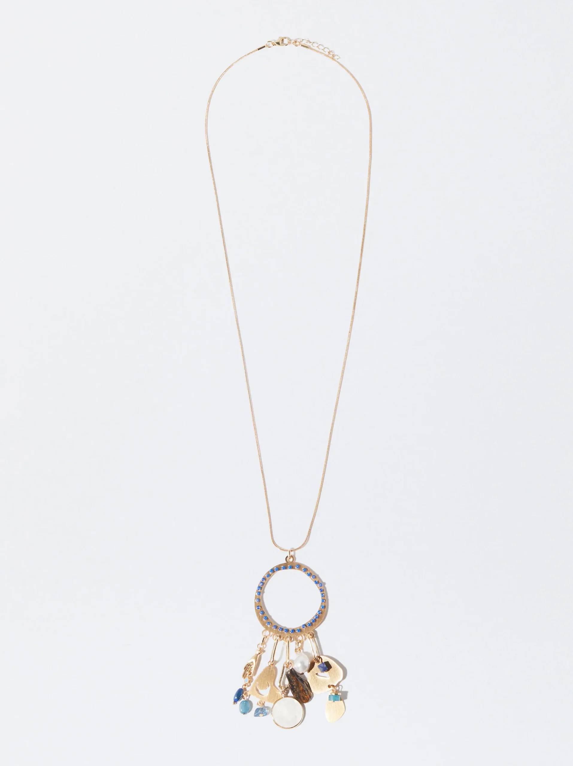 PARFOIS Collar Con Piedra Y Resina Multicor Cheap