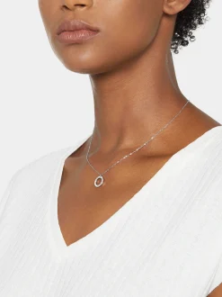 PARFOIS Collar Corto De Acero Con Cristales Plateado Best Sale