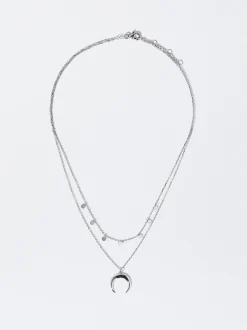 PARFOIS Collar Corto De Plata 925 Con Cuerno Plateado Clearance