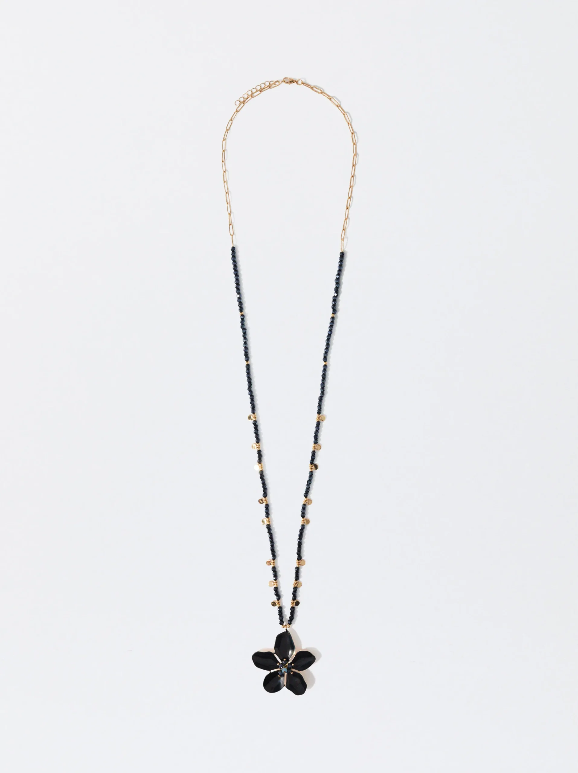PARFOIS Collar Cristales Con Flor Azul Outlet