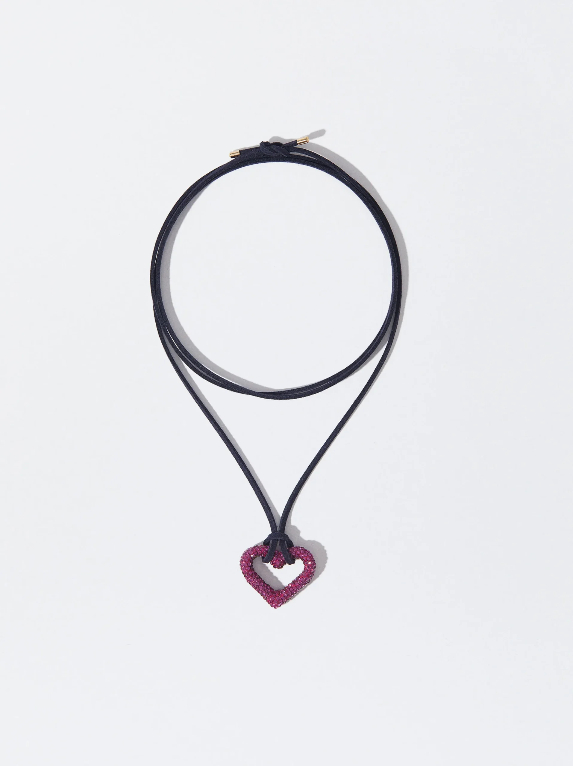 PARFOIS Collar Cuerda De Piel Con Cristales Multicor Sale