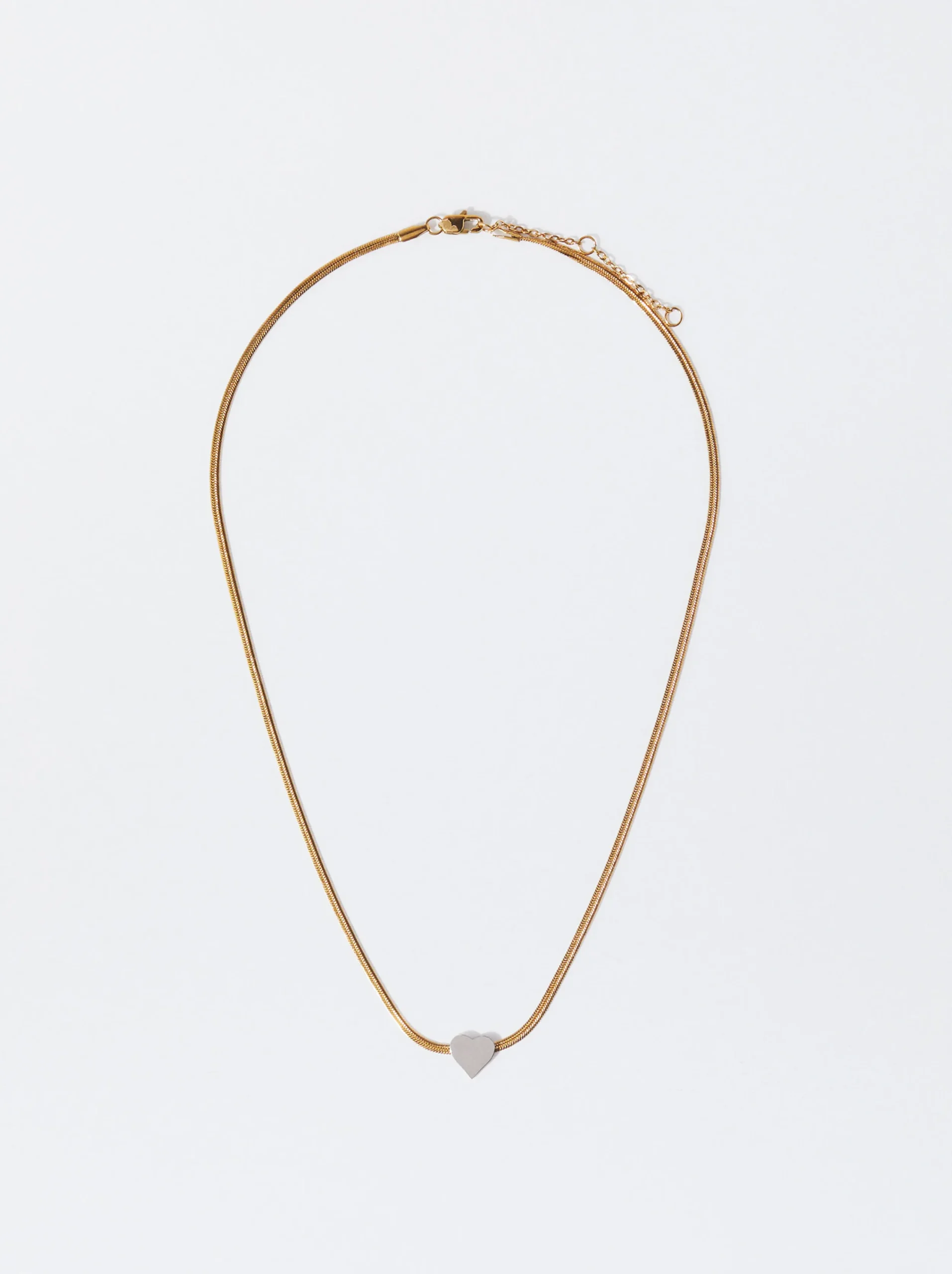 PARFOIS Collar De Acero Con Corazón Multicor Flash Sale