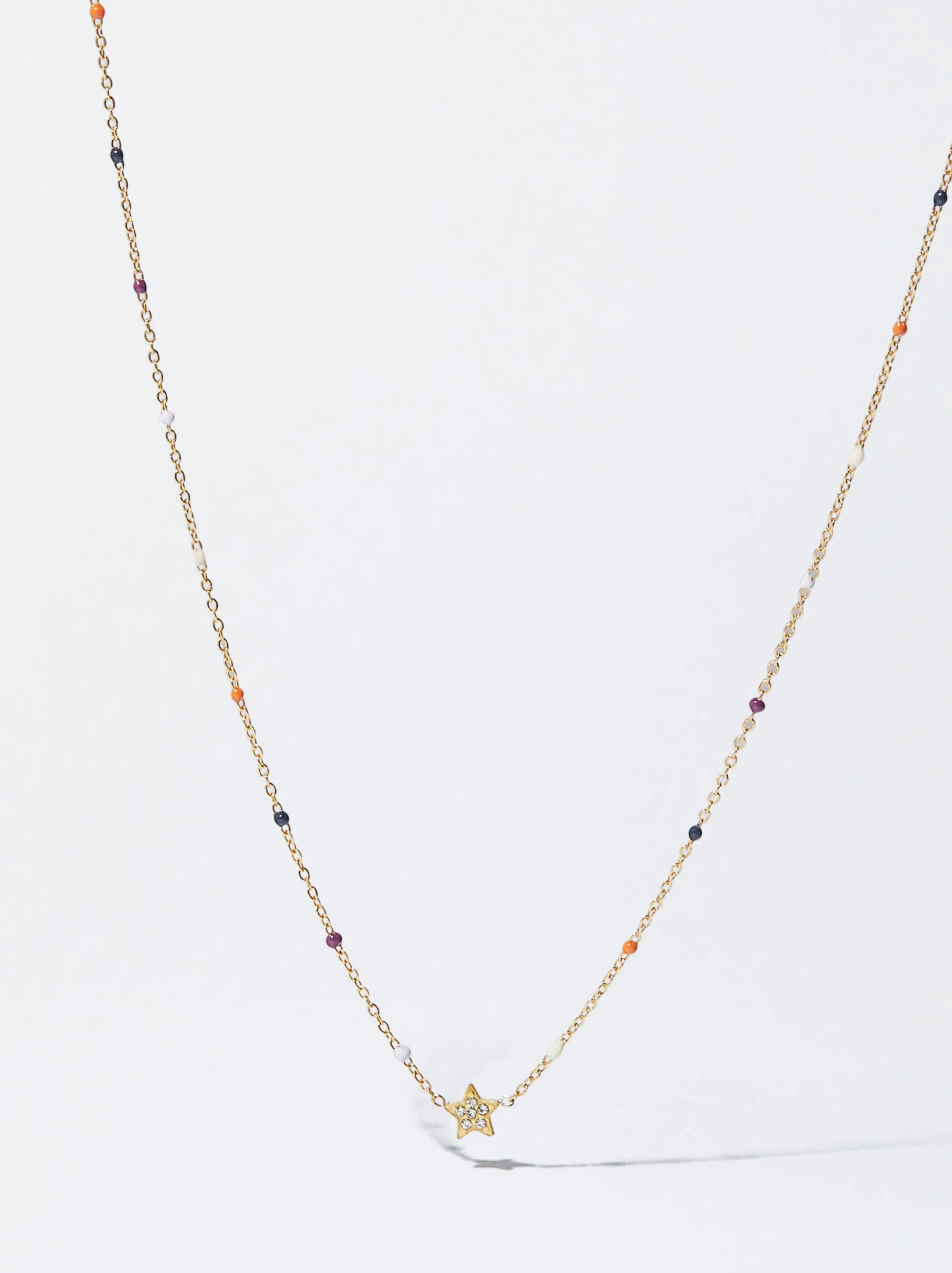 PARFOIS Collar De Acero Con Estrella Multicor Best