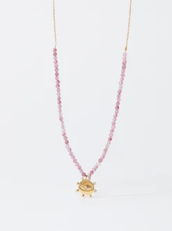 PARFOIS Collar De Acero Con Medalla Rosa Sale