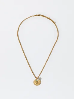 PARFOIS Collar De Acero Con Perla Y Piedra Dorado Online