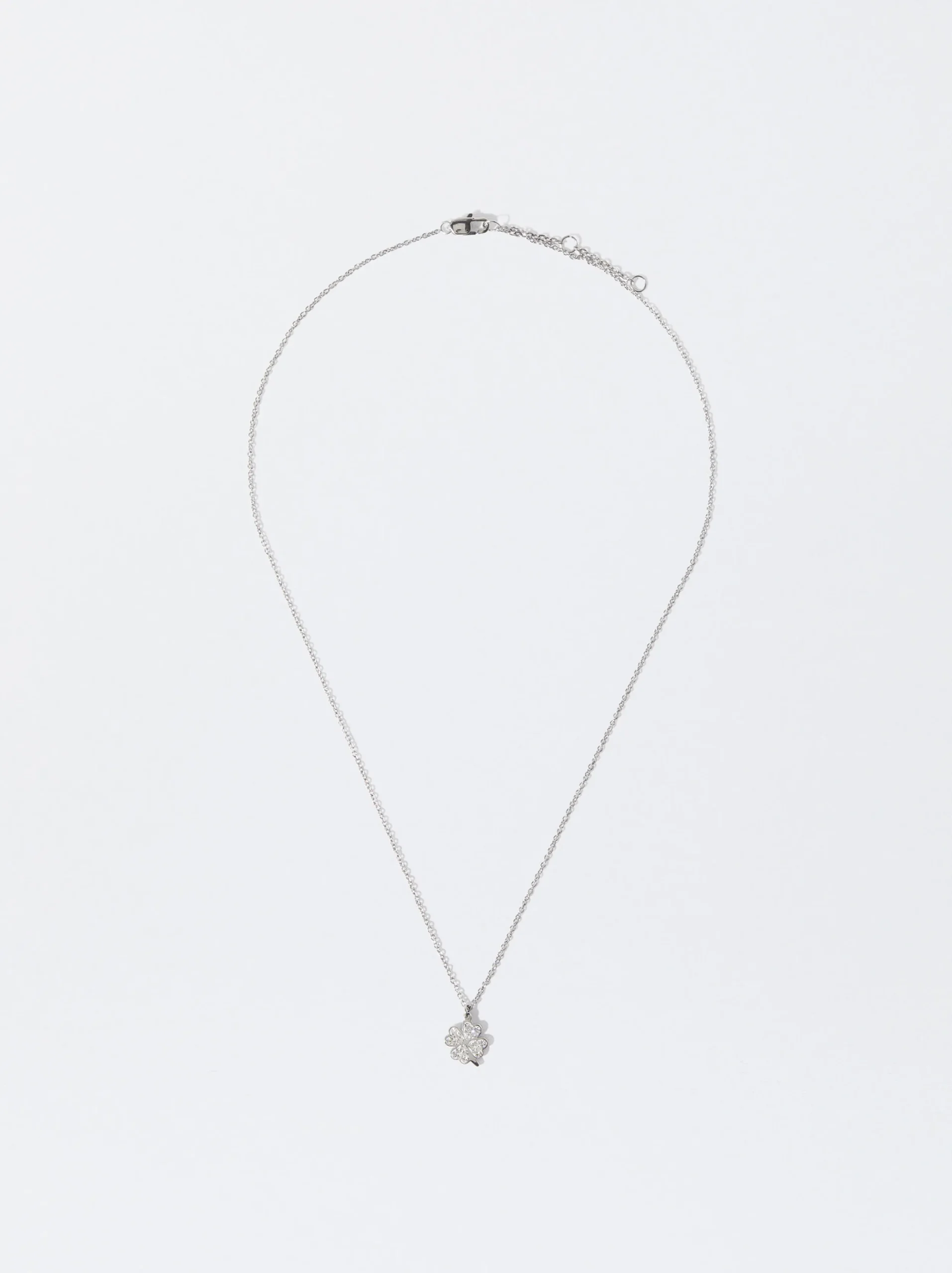 PARFOIS Collar De Acero Con Trébol Plateado Store