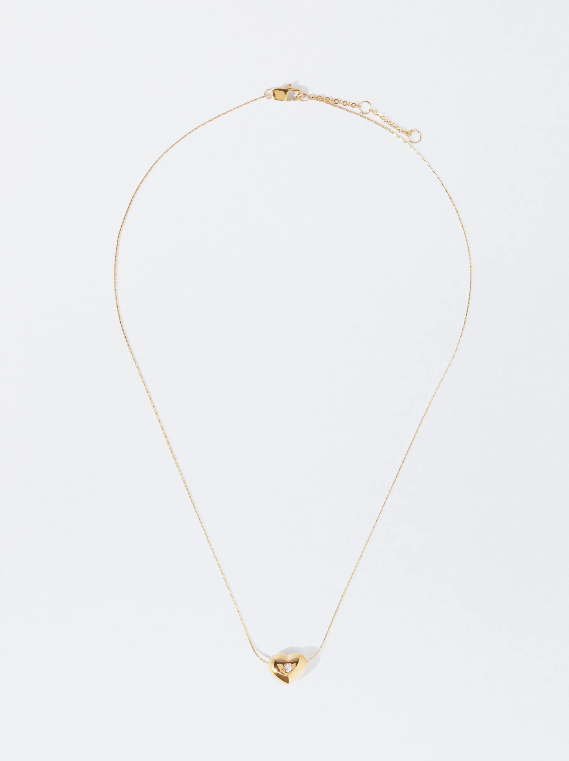 PARFOIS Collar De Acero Corazón Dorado Fashion