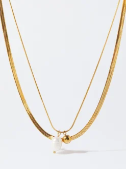 PARFOIS Collar De Acero Dorado Flash Sale