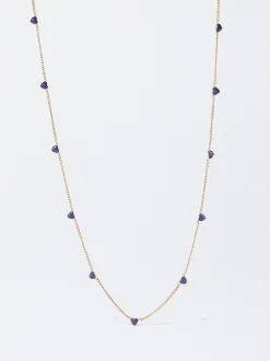PARFOIS Collar De Acero Dorado Azul Flash Sale