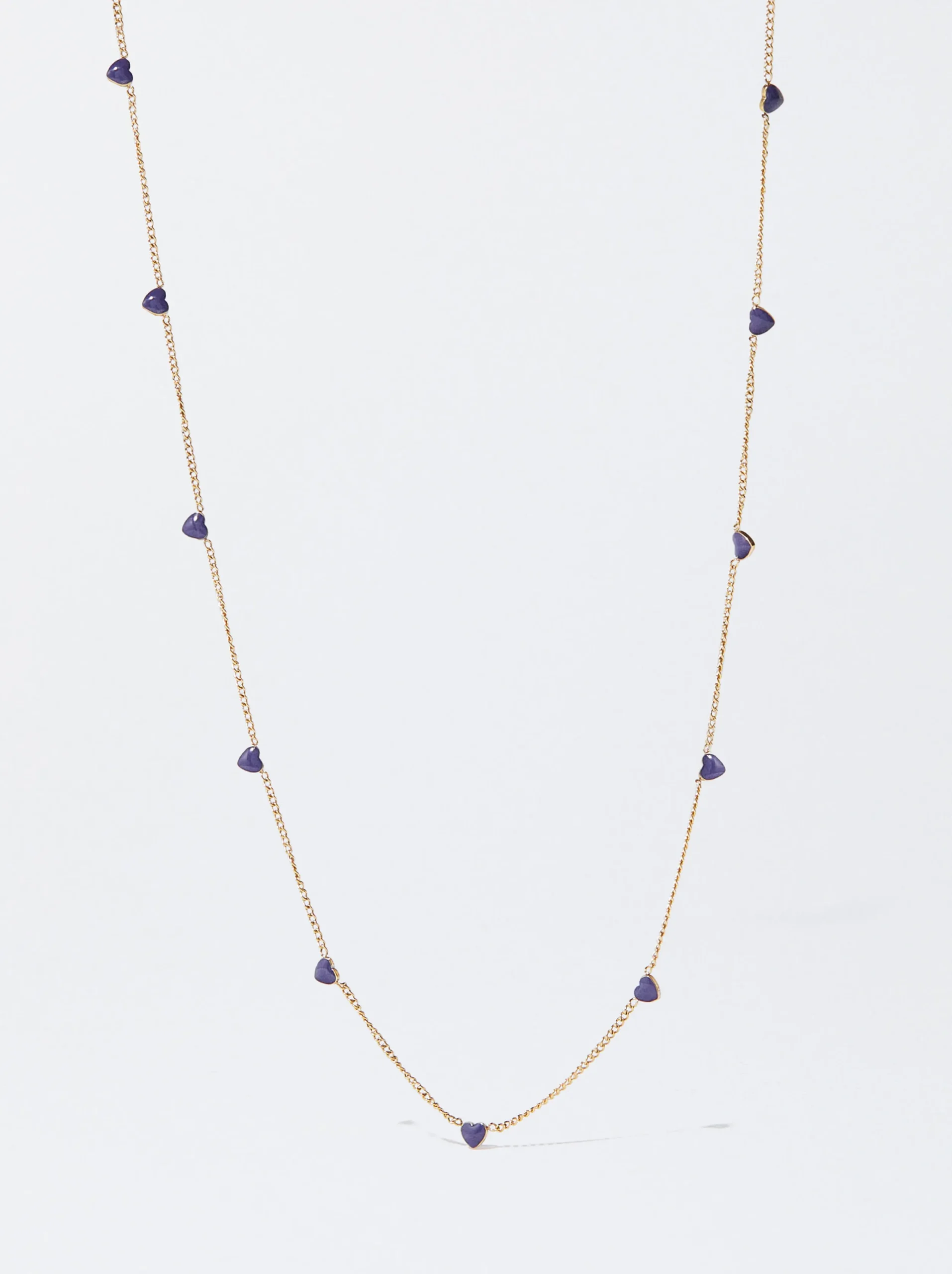 PARFOIS Collar De Acero Dorado Azul Flash Sale