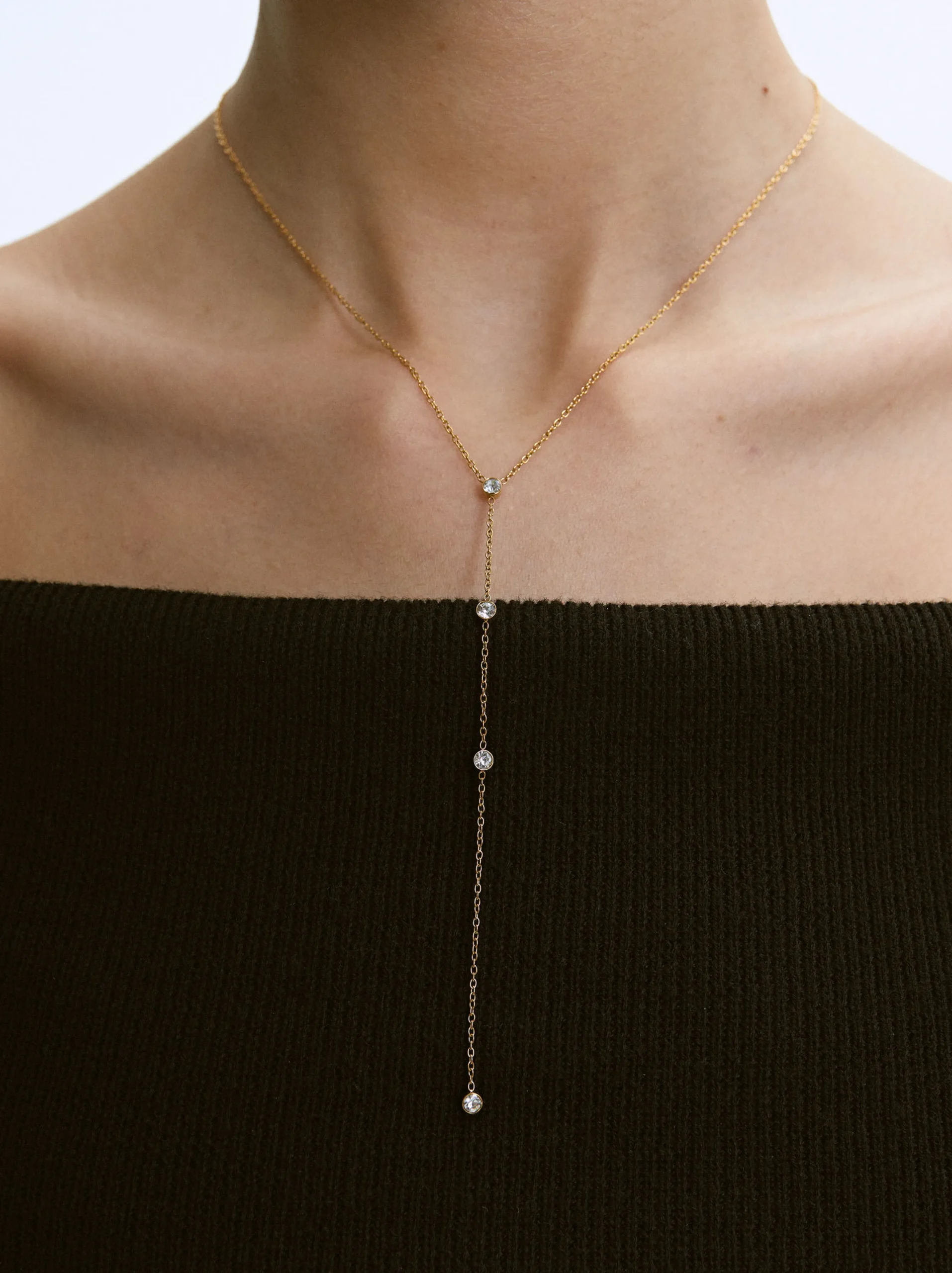 PARFOIS Collar De Acero Dorado Cheap
