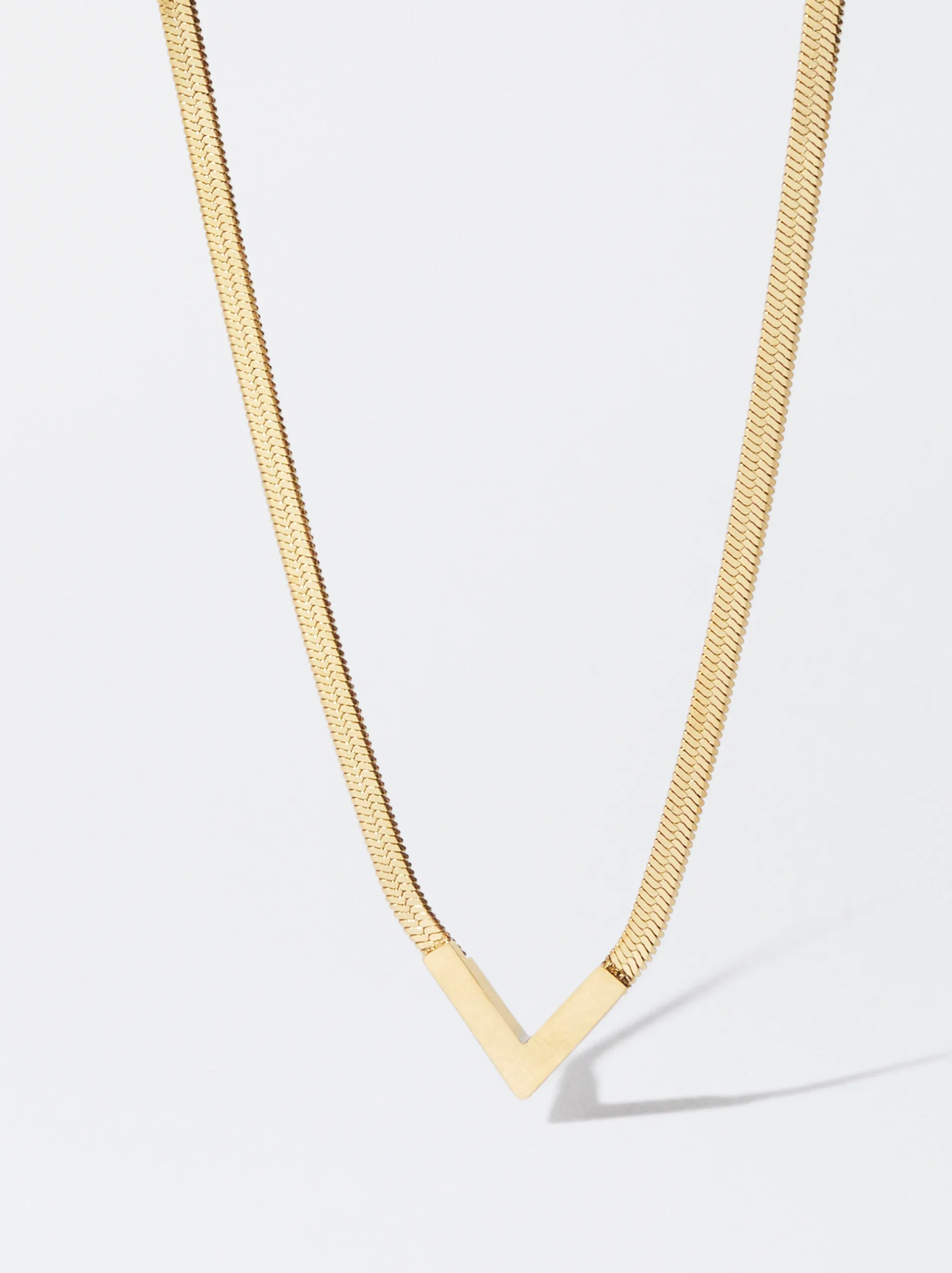 PARFOIS Collar De Acero Dorado Fashion