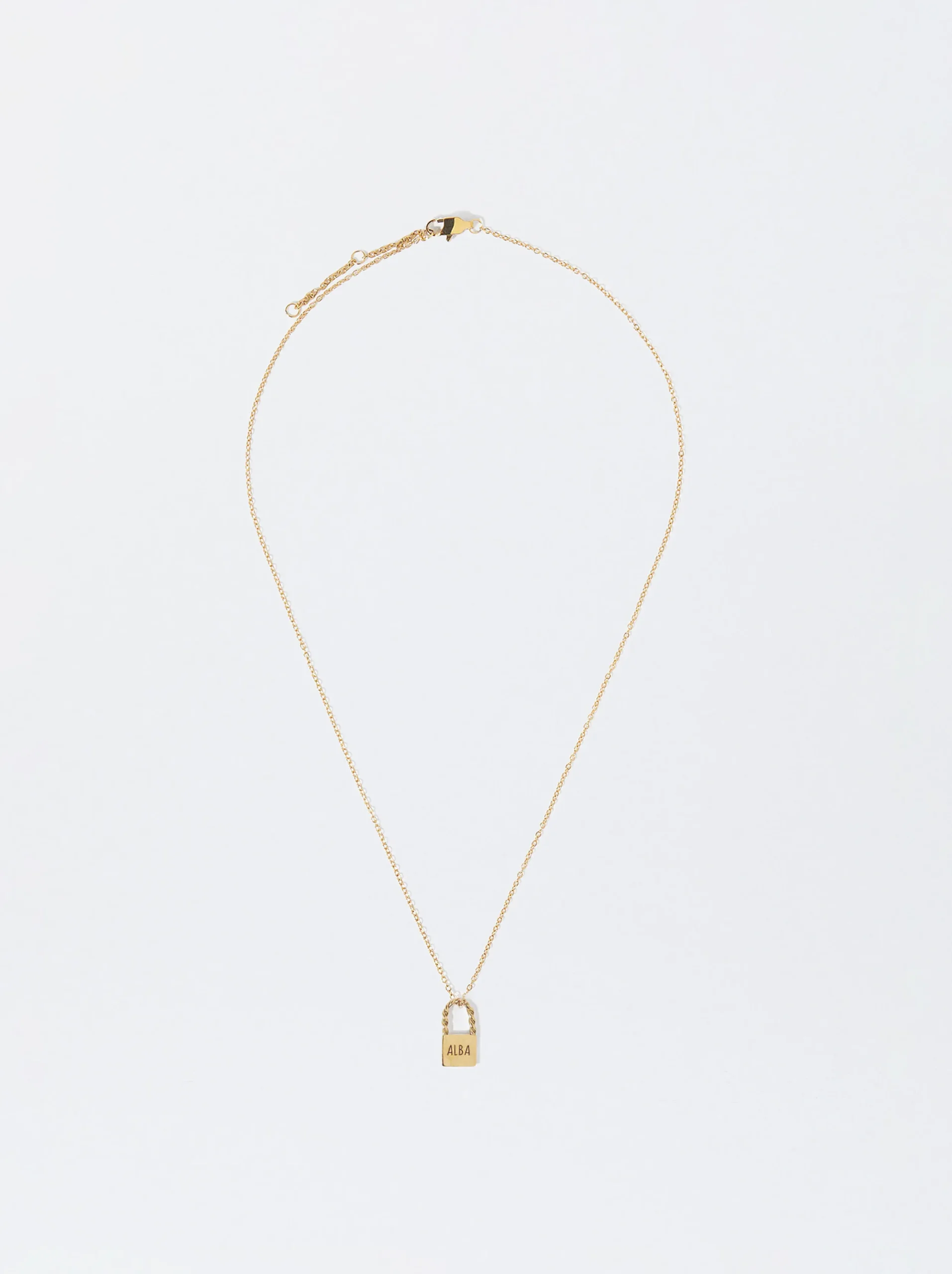 PARFOIS Collar De Acero Candado Personalizable Dorado Online