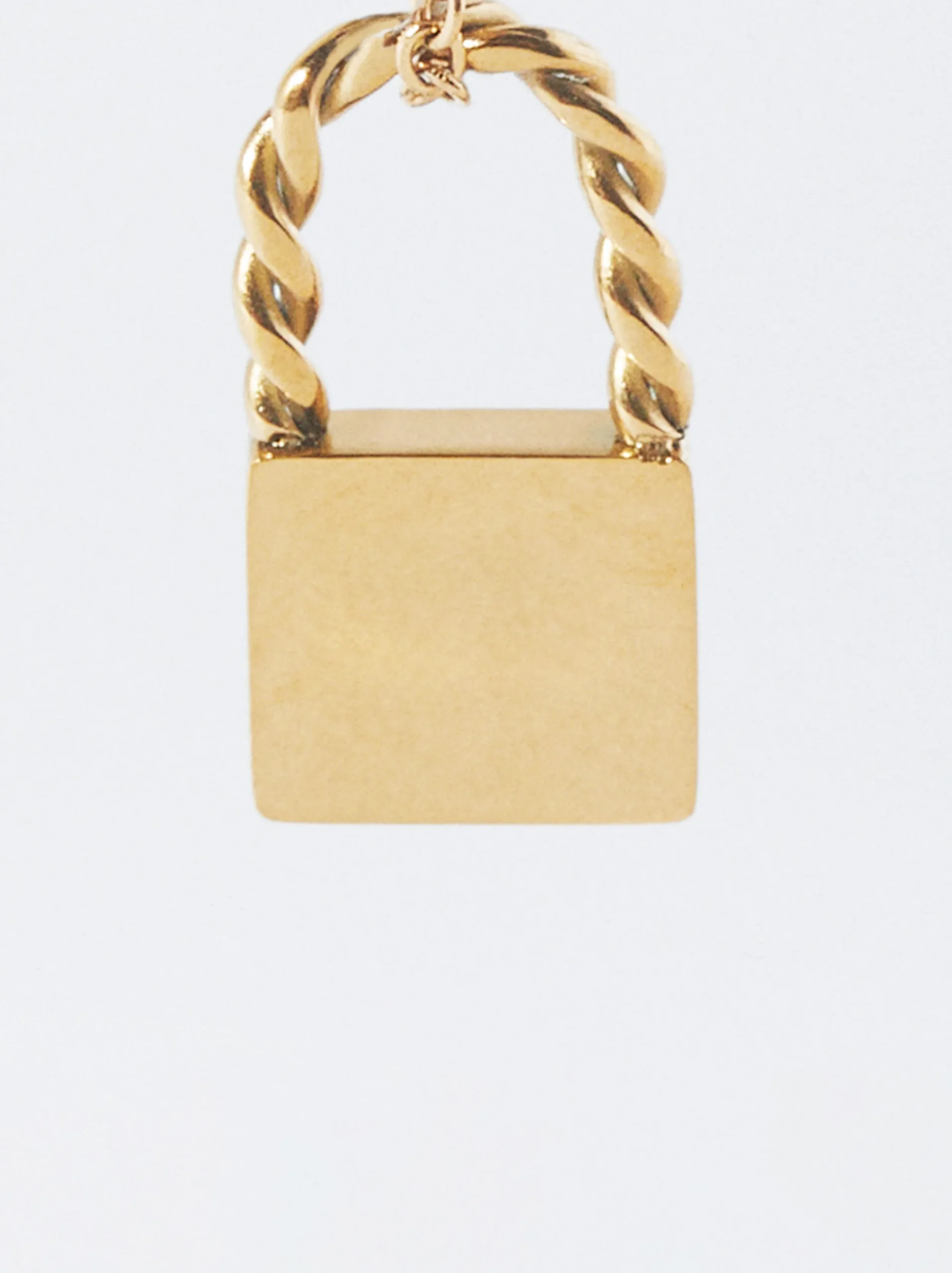 PARFOIS Collar De Acero Candado Personalizable Dorado Online