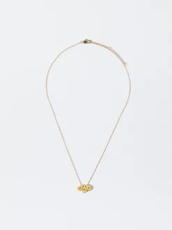 PARFOIS Collar De Acero Con Colgante Personalizable Dorado Best