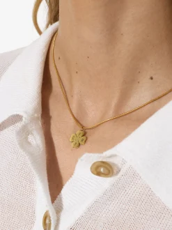 PARFOIS Collar De Acero Con Colgante Personalizable Dorado Discount