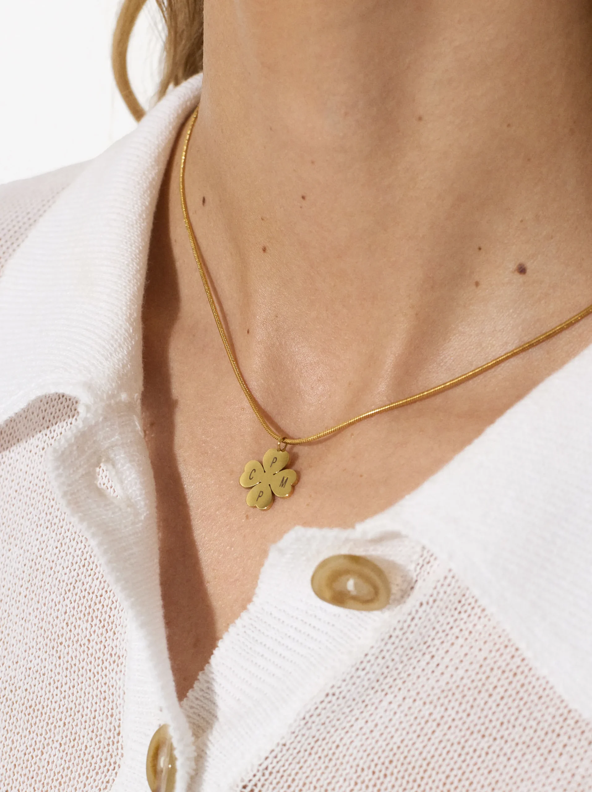 PARFOIS Collar De Acero Con Colgante Personalizable Dorado Discount