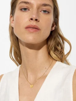 PARFOIS Collar De Acero Coraz&oacute;n Personalizable Dorado Flash Sale