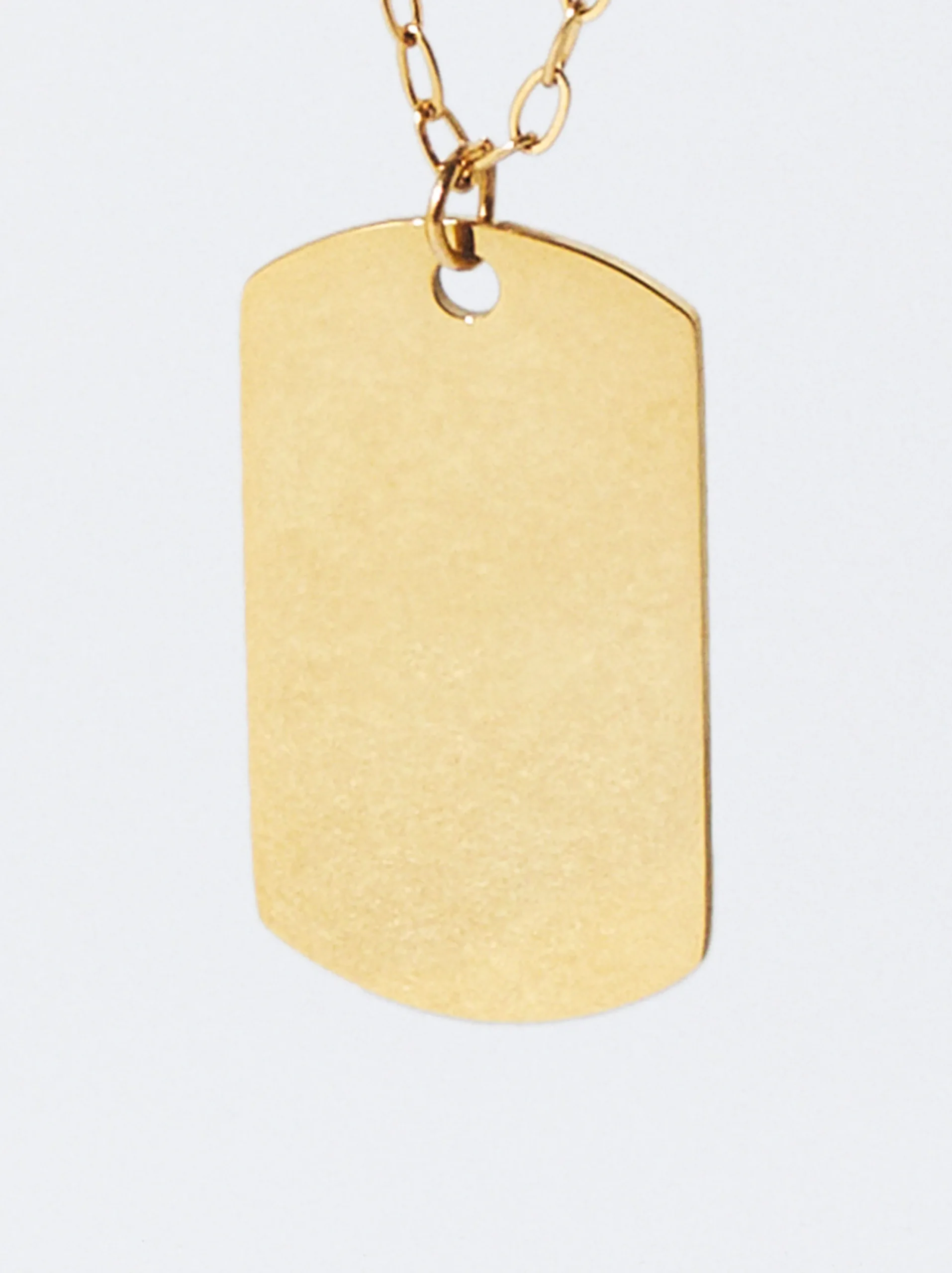 PARFOIS Collar De Acero Con Colgante Personalizable Dorado Best
