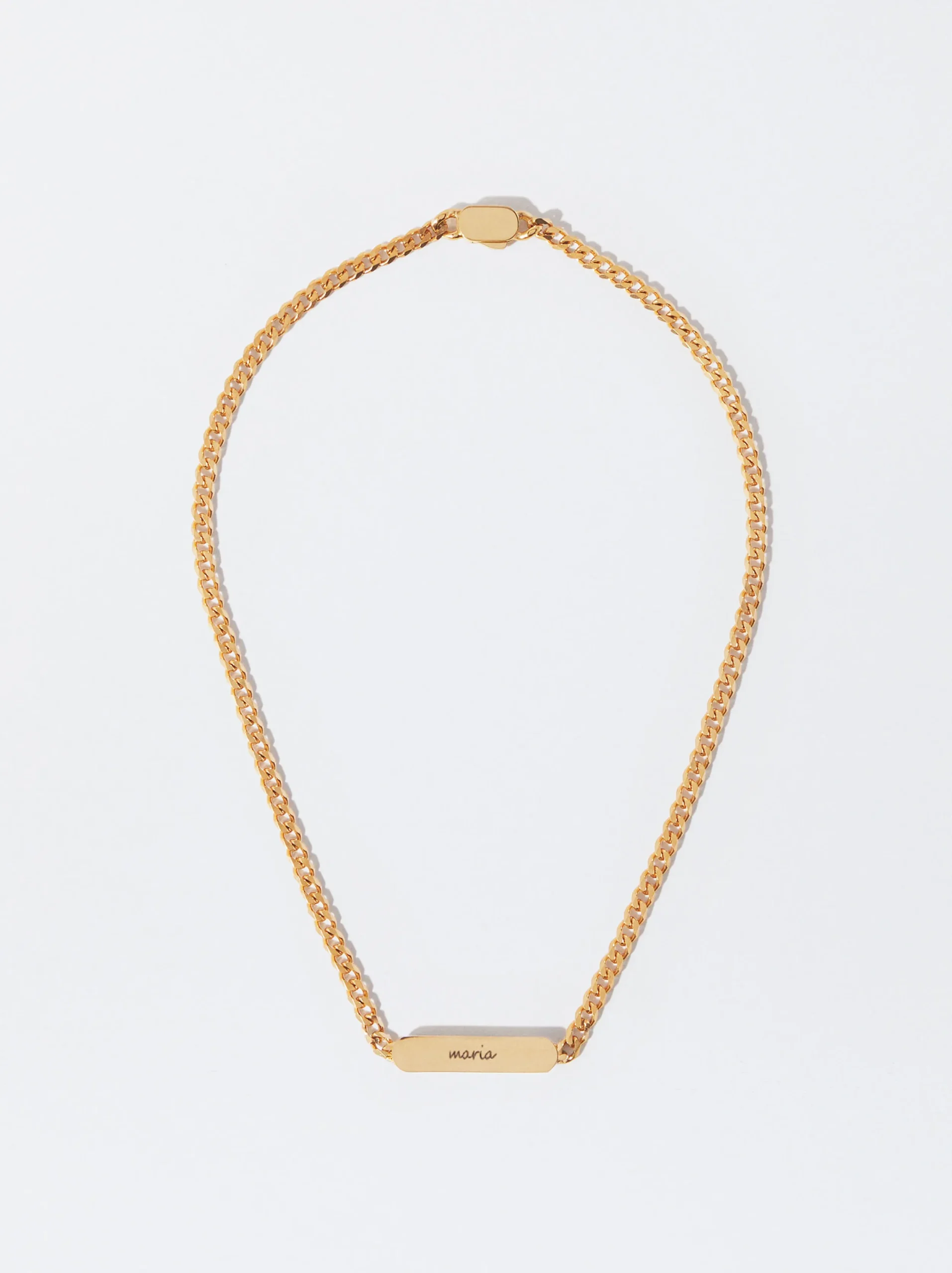 PARFOIS Collar De Acero Personalizable Dorado Discount
