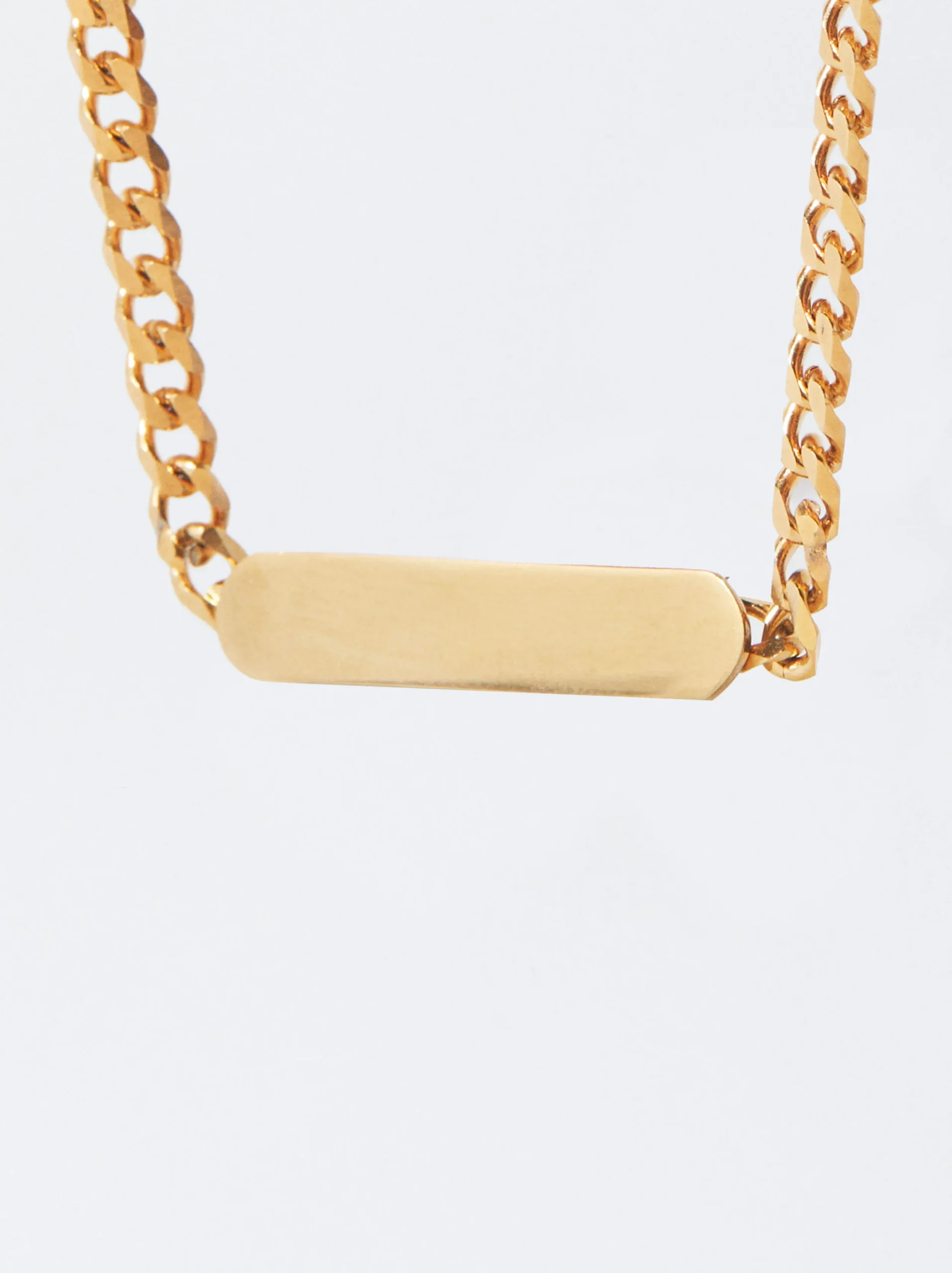 PARFOIS Collar De Acero Personalizable Dorado Discount