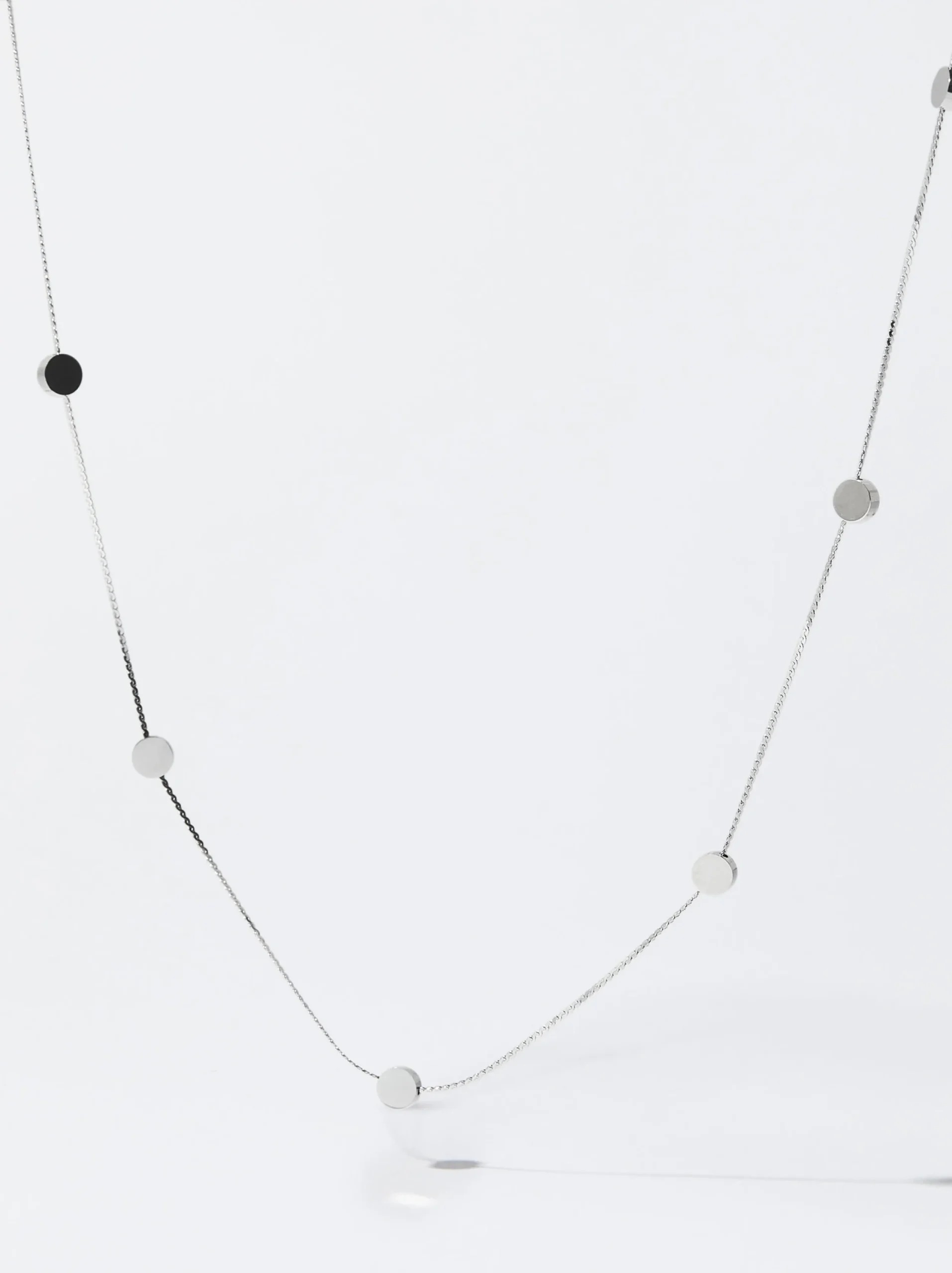 PARFOIS Collar De Acero Plateado Outlet