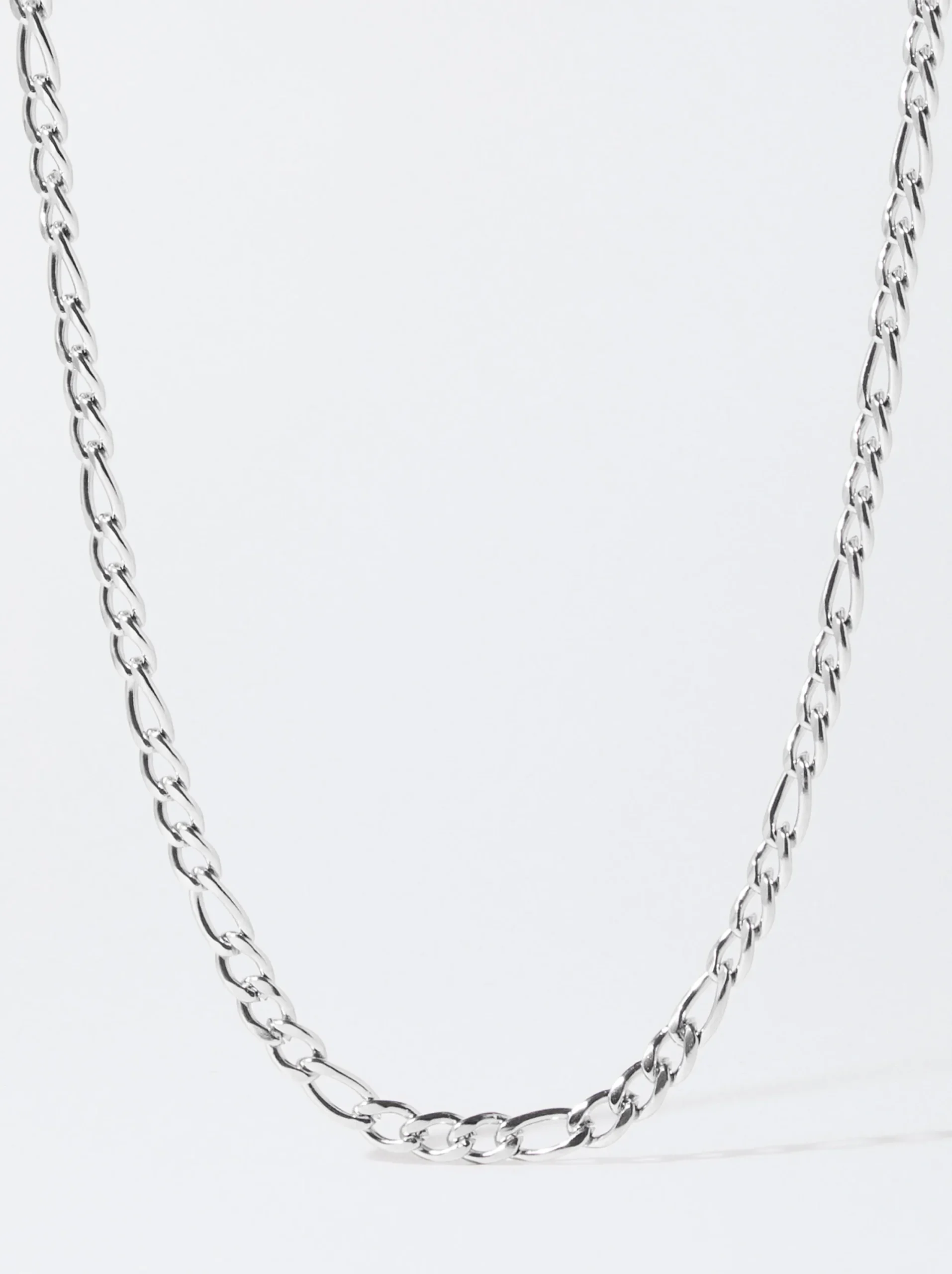 PARFOIS Collar De Acero Plateado Hot