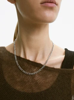 PARFOIS Collar De Acero Plateado Hot
