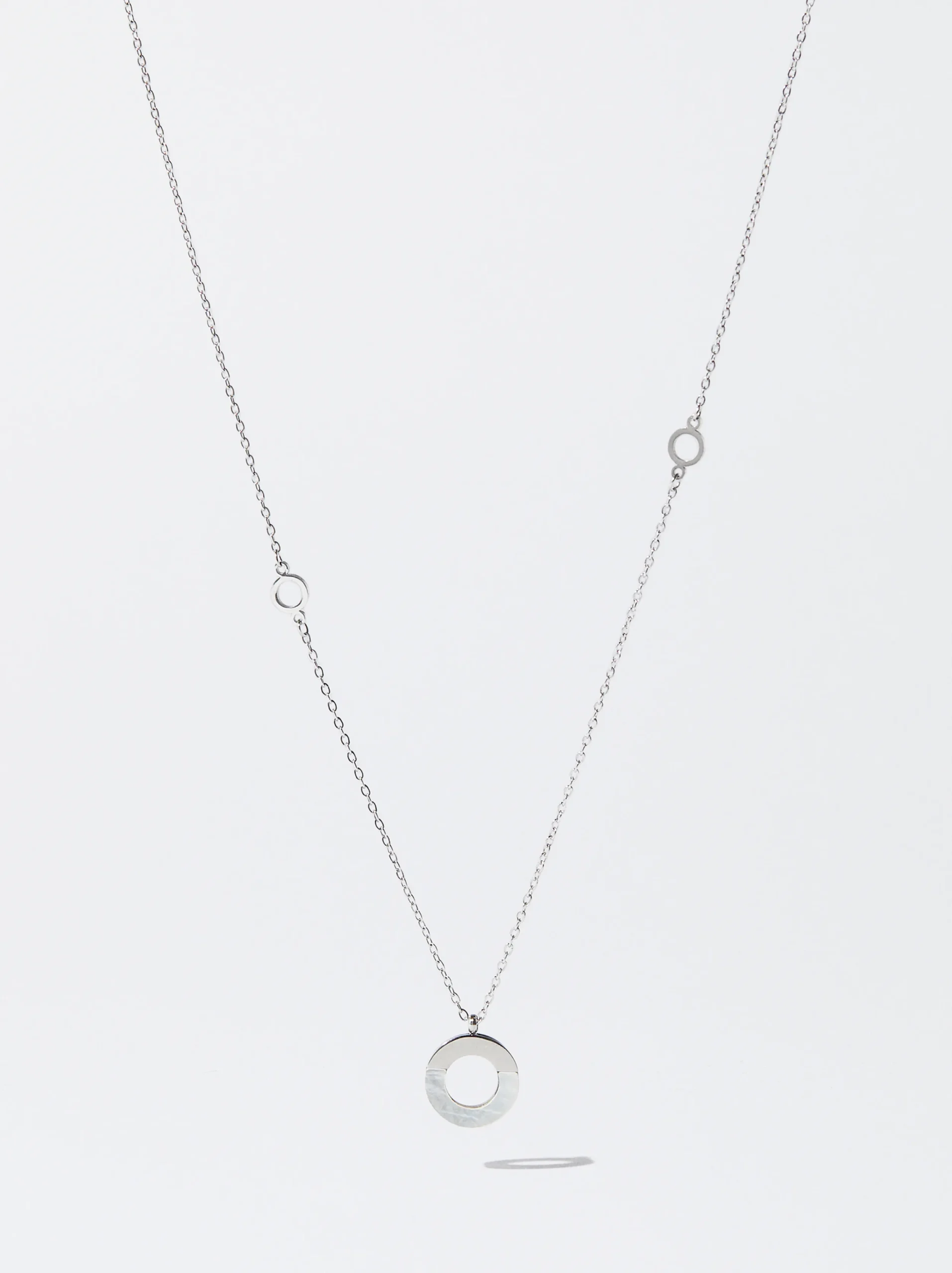 PARFOIS Collar De Acero Plateado Cheap