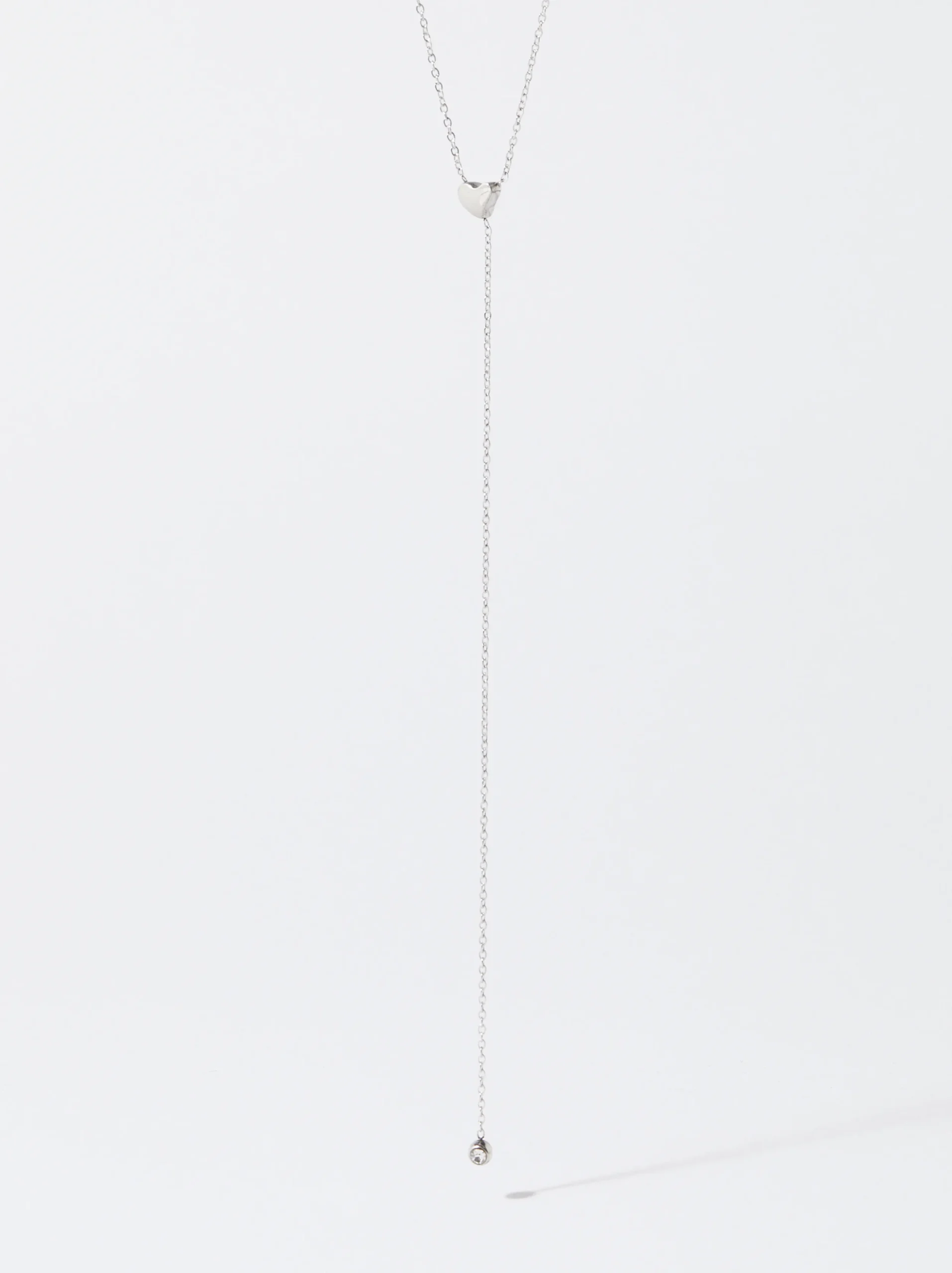 PARFOIS Collar De Acero Plateado Cheap