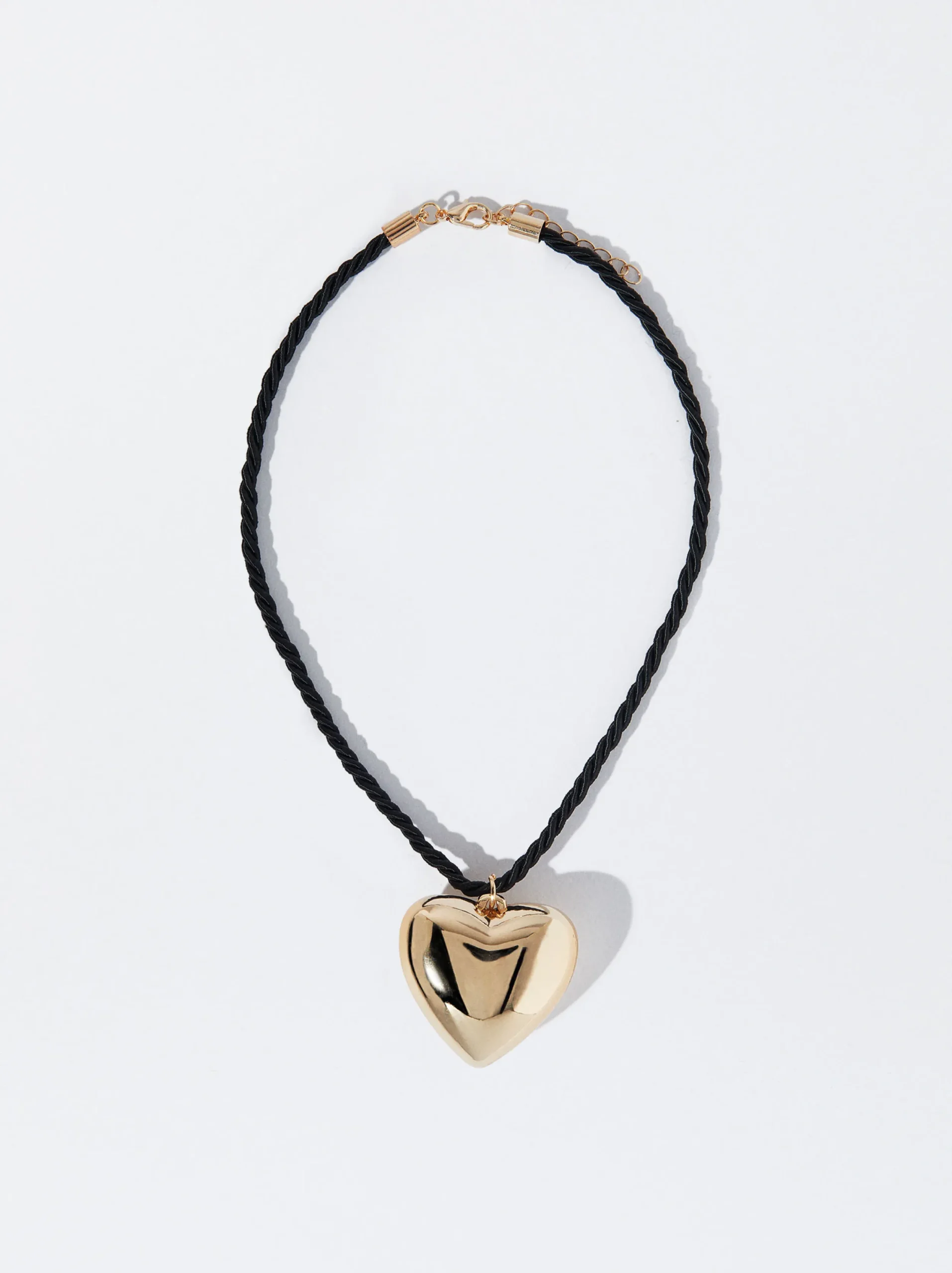 PARFOIS Collar De Cuerda Con Corazón Negro Cheap
