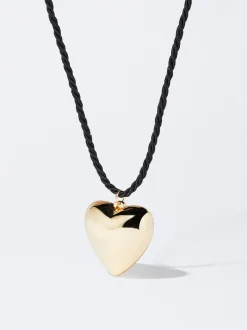 PARFOIS Collar De Cuerda Con Coraz&oacute;n Negro Cheap