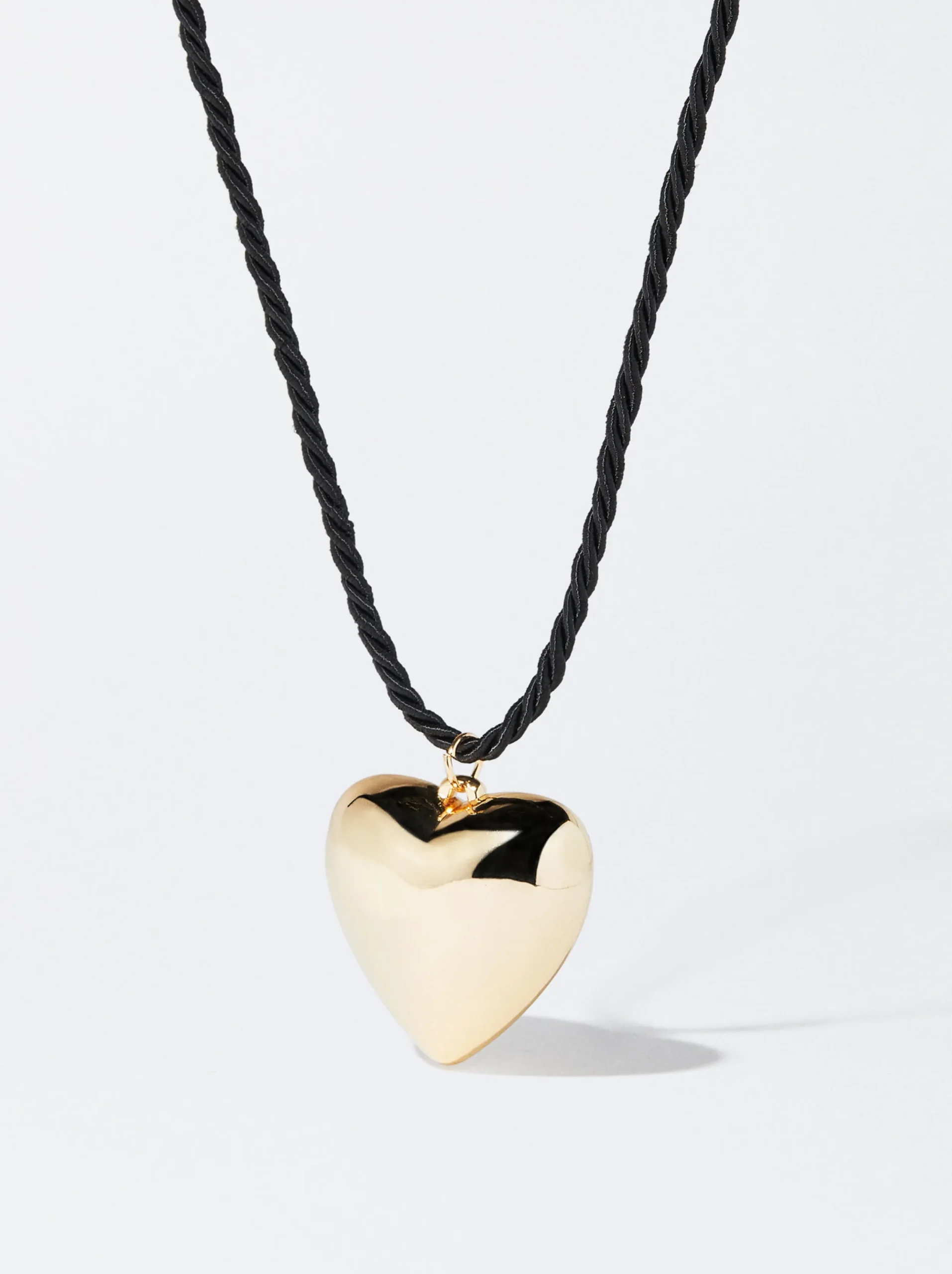 PARFOIS Collar De Cuerda Con Corazón Negro Cheap