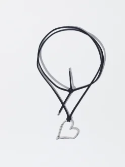 PARFOIS Collar De Cuerda Con Coraz&oacute;n Plateado Online