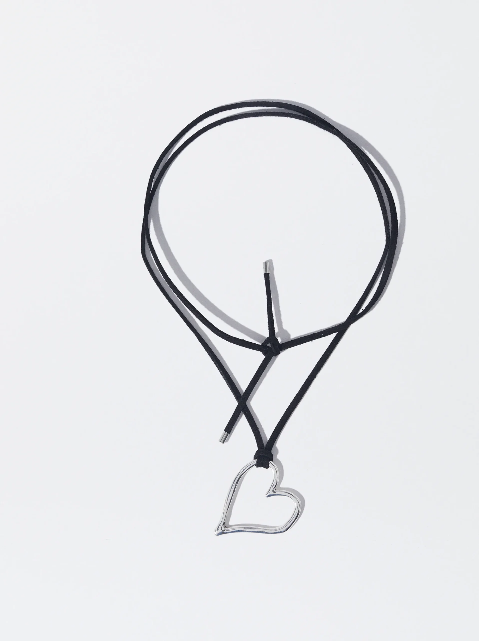 PARFOIS Collar De Cuerda Con Corazón Plateado Online